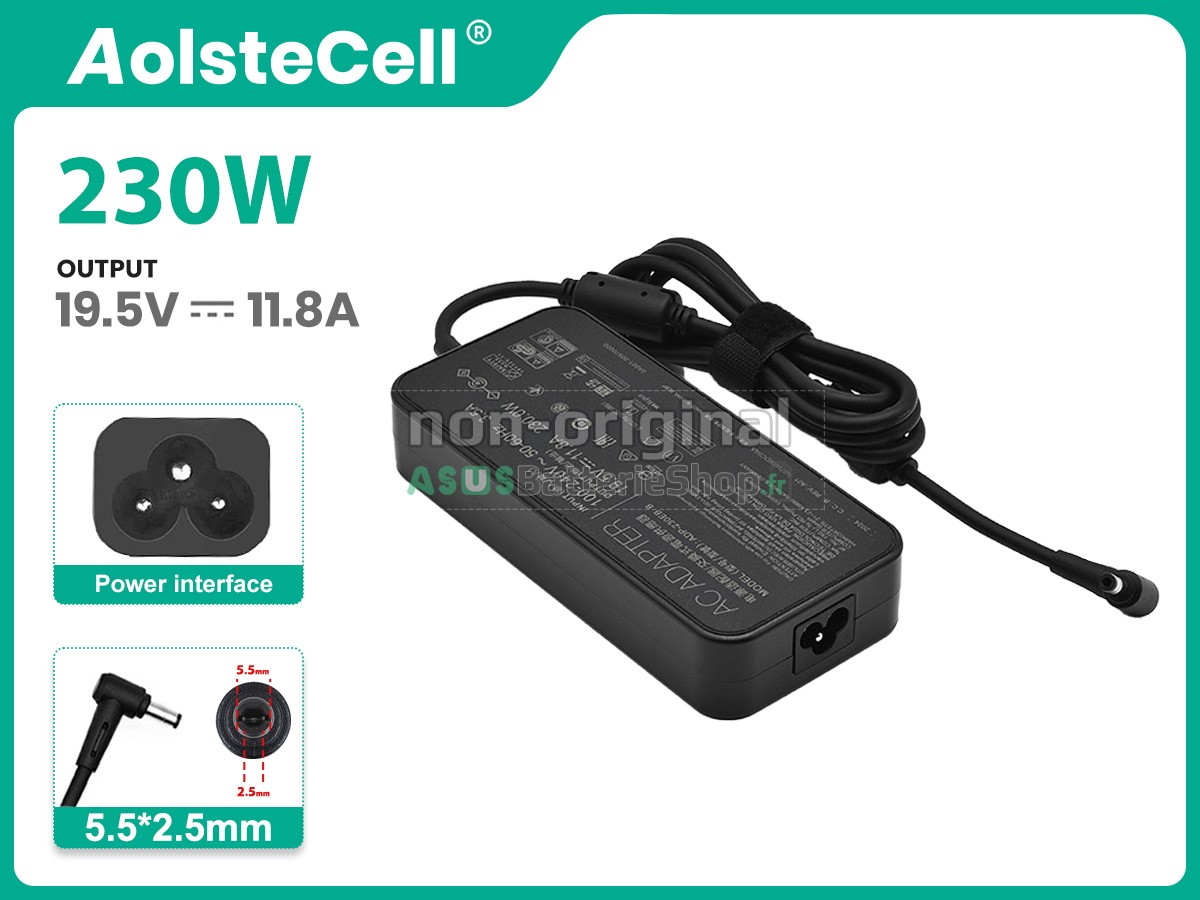 Adaptateur pour Asus 19.5V 11.8A 230W 5.5*2.5MM