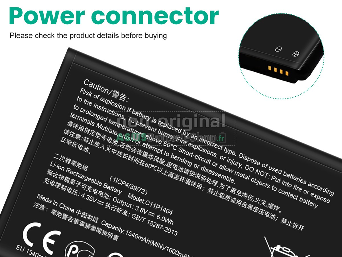 Batterie pour PC portable Asus C11P1404