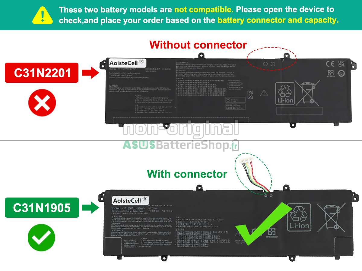 Batterie pour PC portable Asus VivoBook 15 X1504ZA-NJ195W