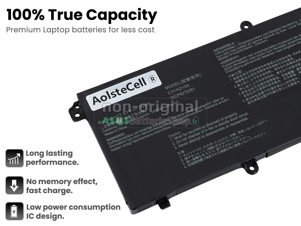 Batterie pour PC portable Asus VivoBook F1605ZA-MB198W