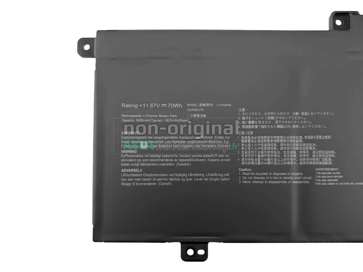 Batterie pour PC portable Asus VivoBook S16 S3607CA-MG5R045W